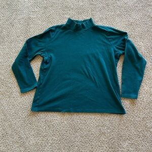 St. John's Bay Women's Essential Mock Neck Long Sleeve T-Shirt Sz XXL